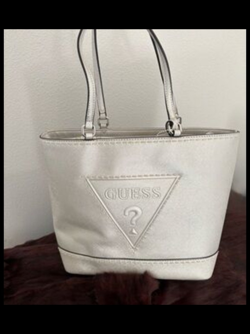 *Sold Out/Discontinued* *NEW W/TAGS* GUESS Metallic Silver Baldwin Park Tote Bag